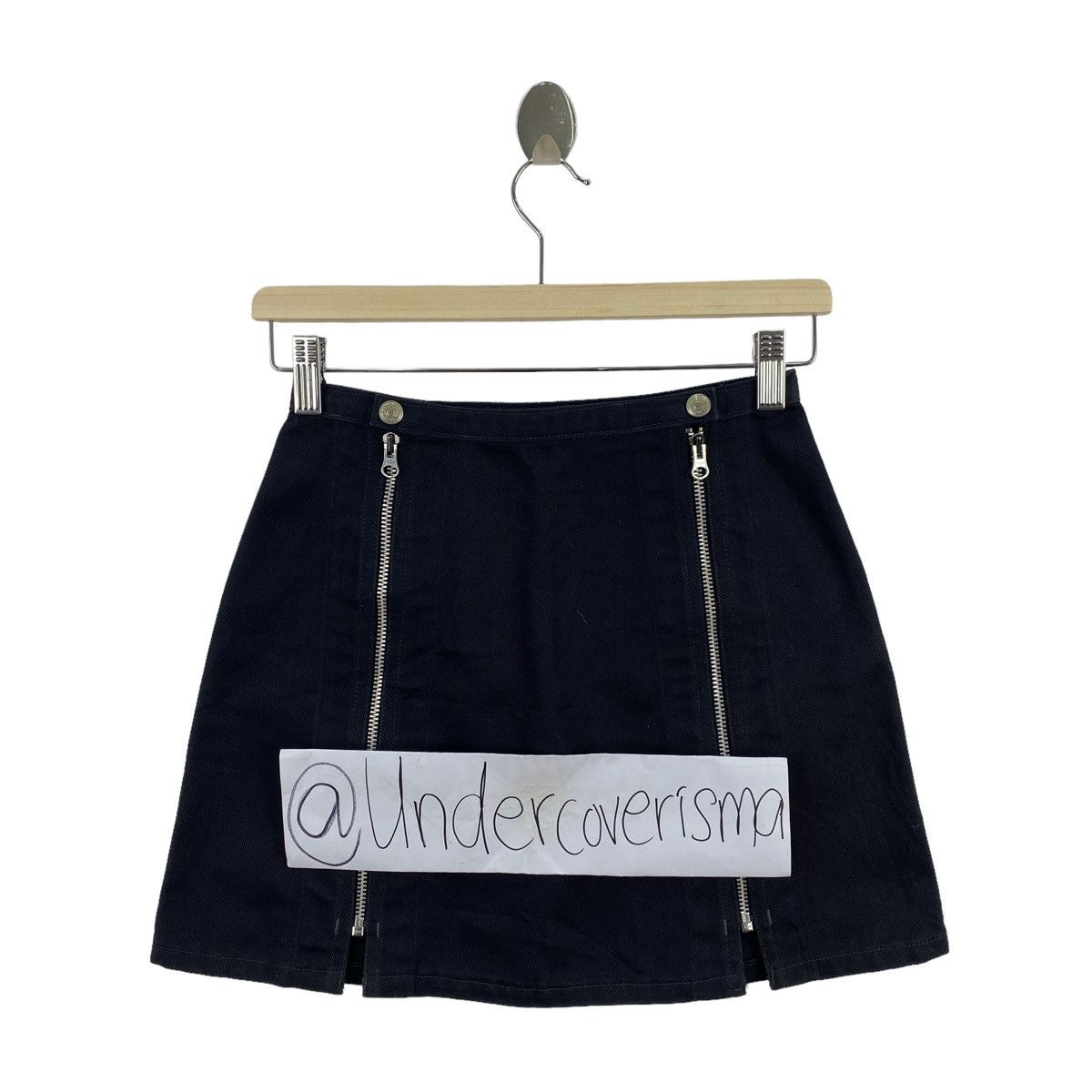 Other Vintage HYSTERIC GLAMOUR Black Jeans Mini Skirt Size 24" / US 00 / IT 34 - 1 Thumbnail