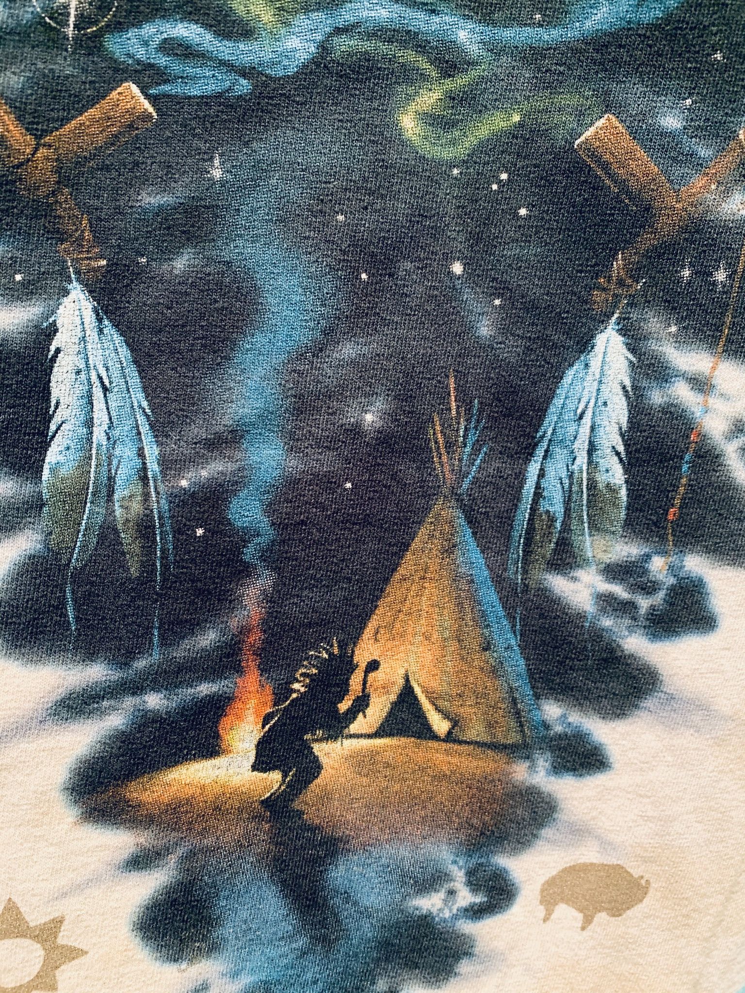 Liquid Blue × Vintage RARE* Vintage Liquid Blue Native Skull Tie-Dye T-Shirt - XL Size US XL / EU 56 / 4 - 6 Thumbnail