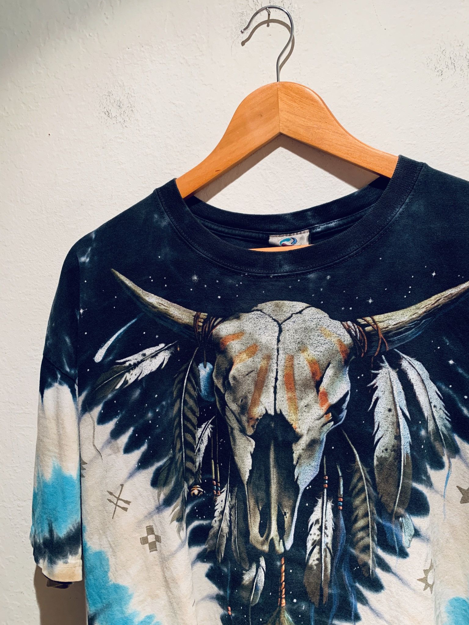 Liquid Blue × Vintage RARE* Vintage Liquid Blue Native Skull Tie-Dye T-Shirt - XL Size US XL / EU 56 / 4 - 2 Thumbnail