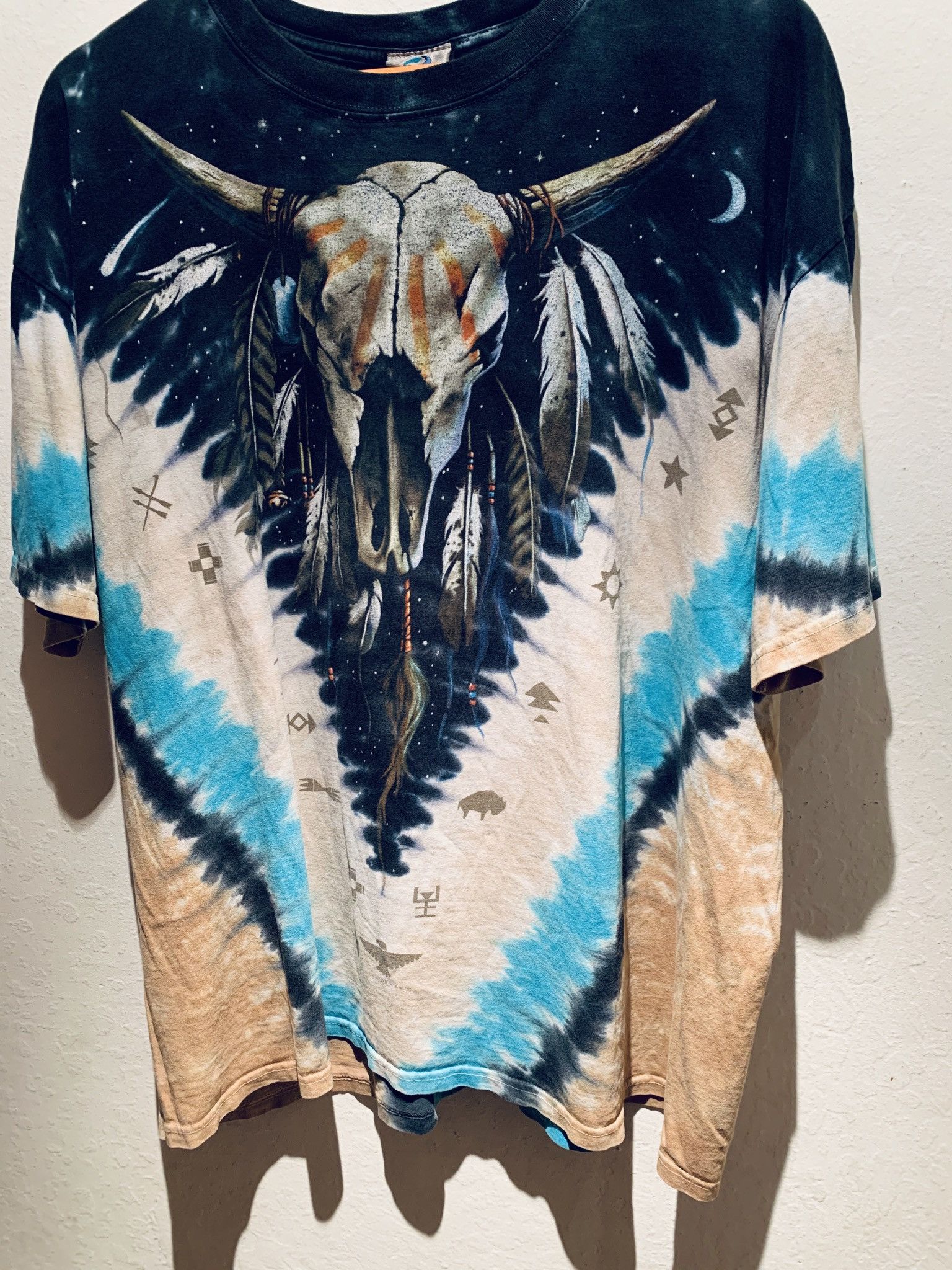 Liquid Blue × Vintage RARE* Vintage Liquid Blue Native Skull Tie-Dye T-Shirt - XL Size US XL / EU 56 / 4 - 3 Thumbnail