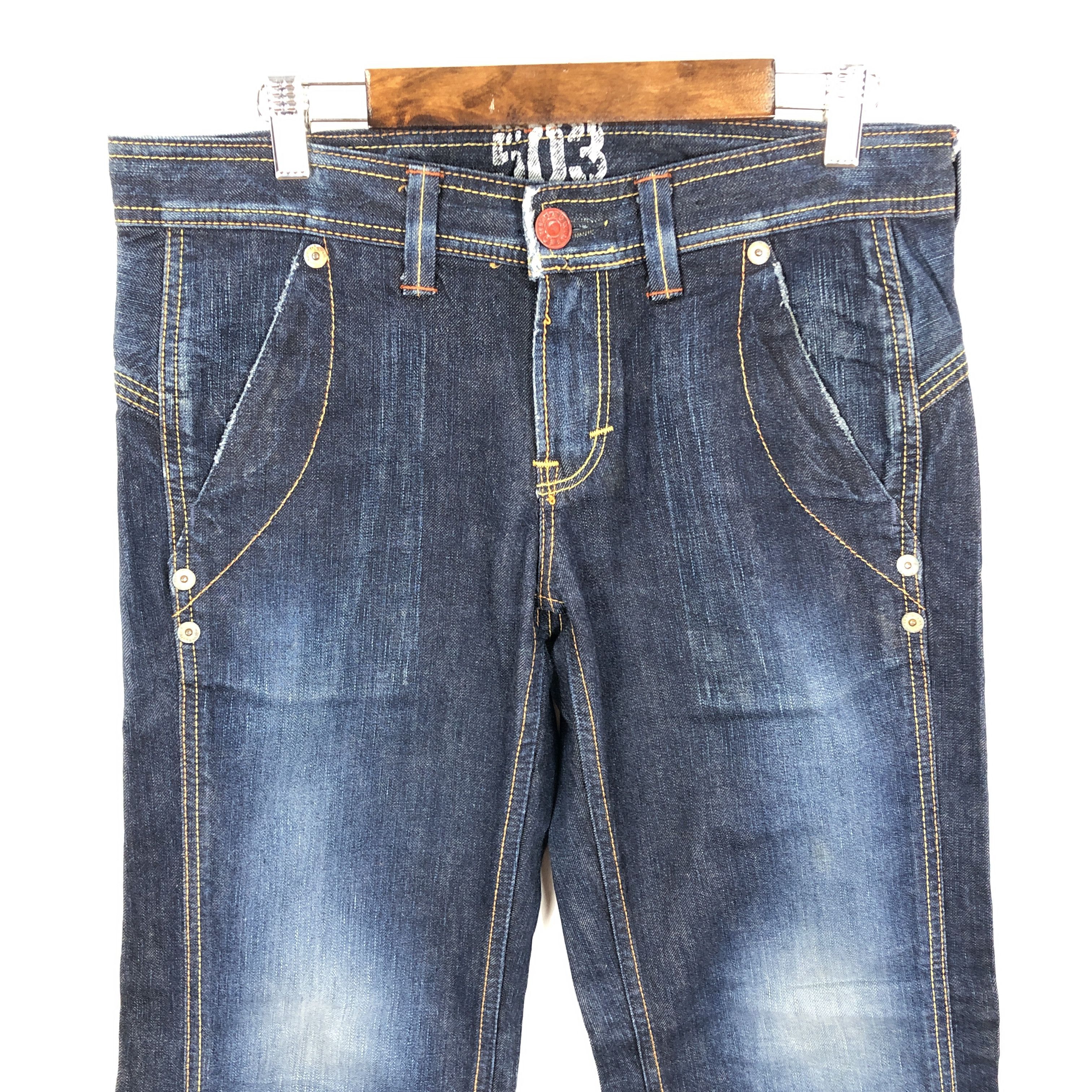 Edwin × Vintage Edwin Blue Trip Flare Jeans 33 x 30.5 L1319W Size 33" - 3 Thumbnail