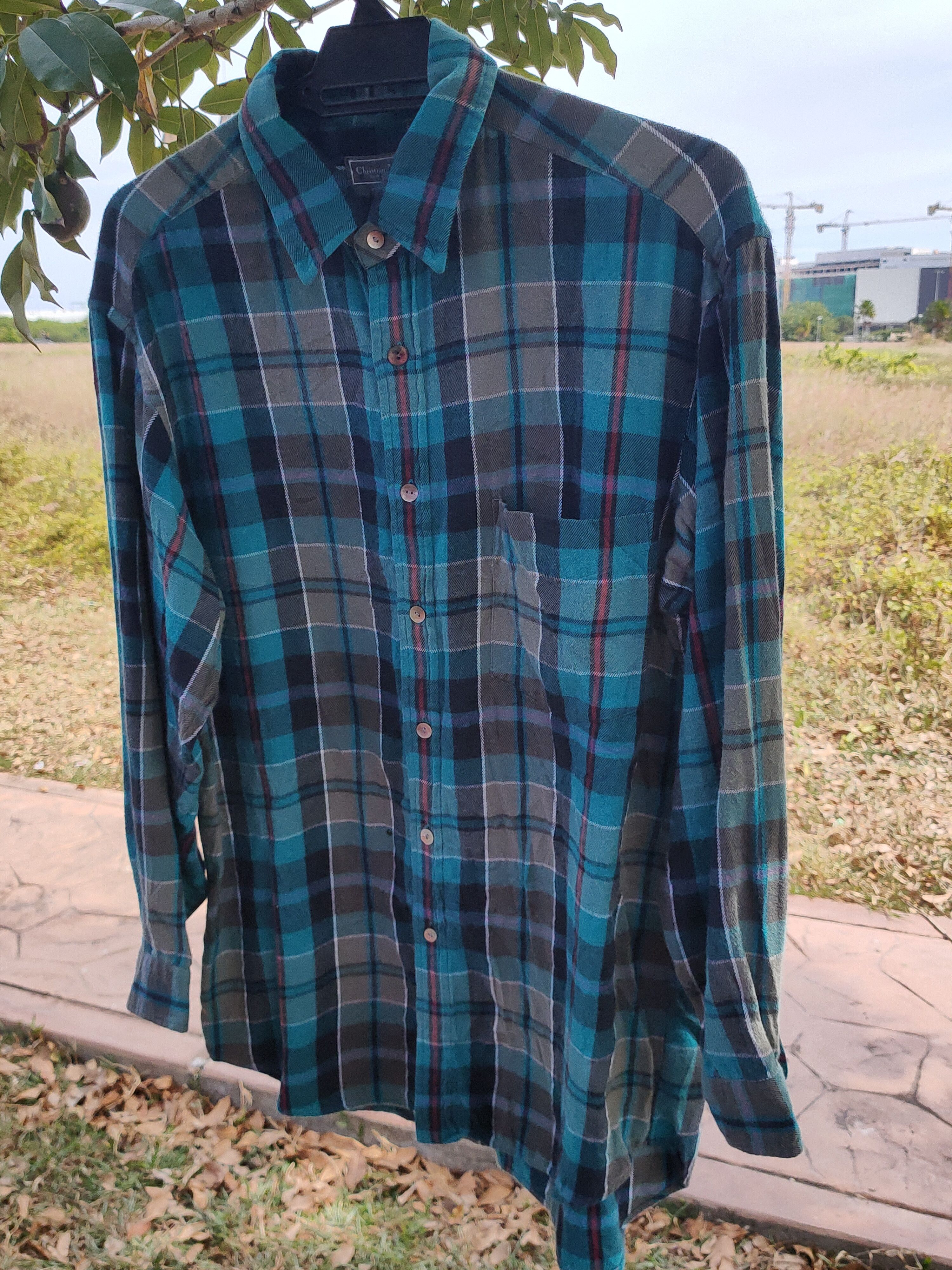 Christian Dior Monsieur flannel button up shirt