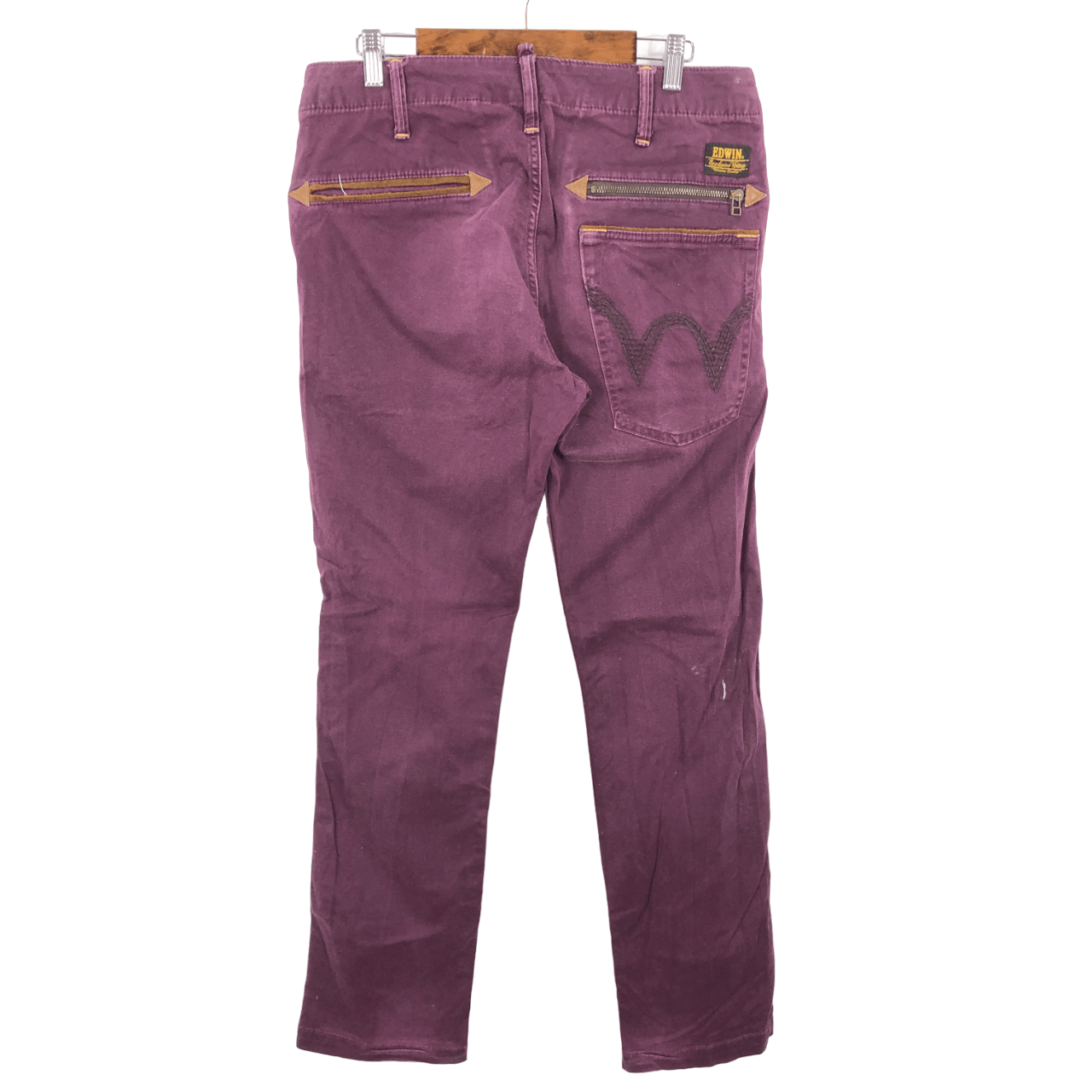 Edwin × Vintage Edwin Purple Pants 33 x 30.5 L1314W Size 33" - 2 Thumbnail