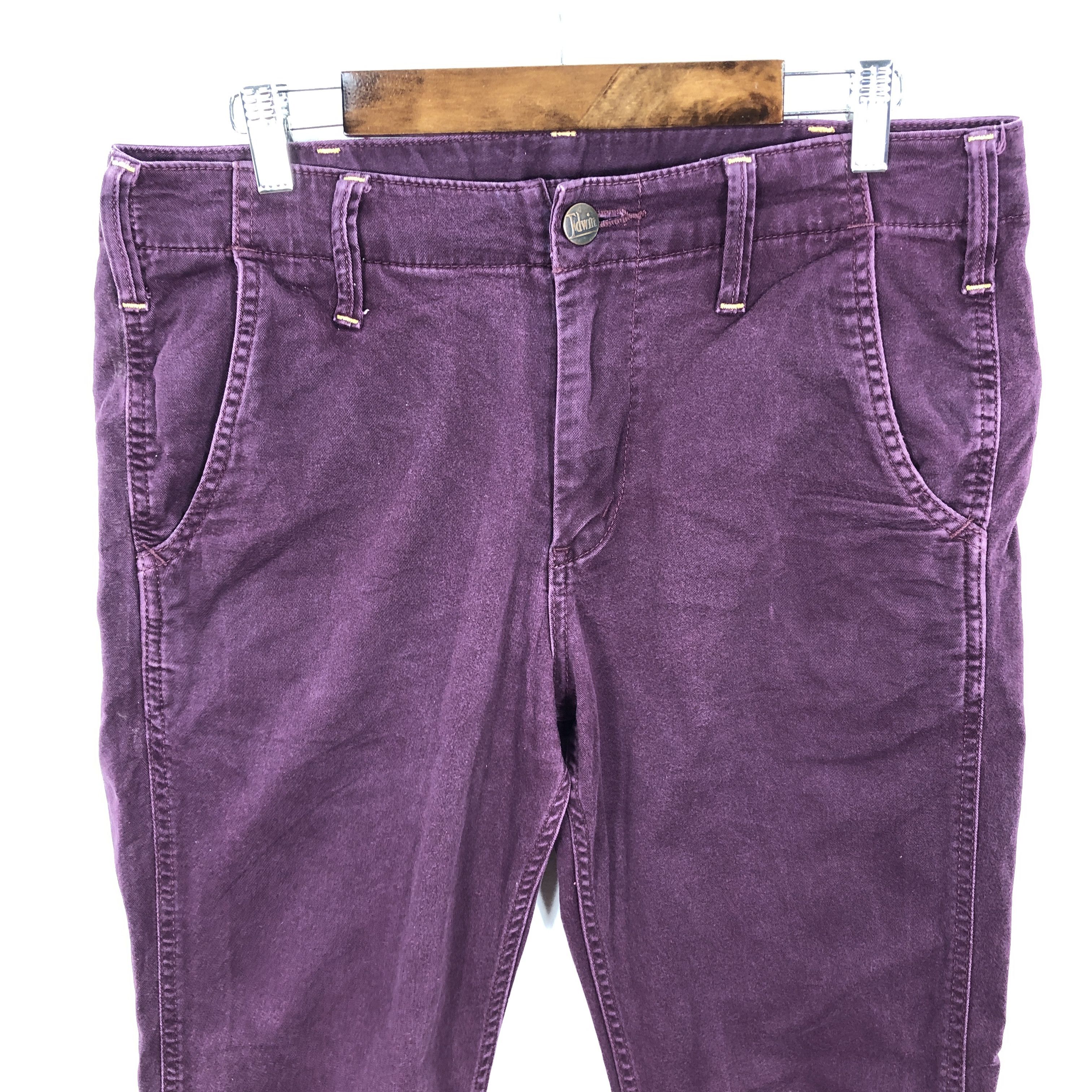 Edwin × Vintage Edwin Purple Pants 33 x 30.5 L1314W Size 33" - 3 Thumbnail
