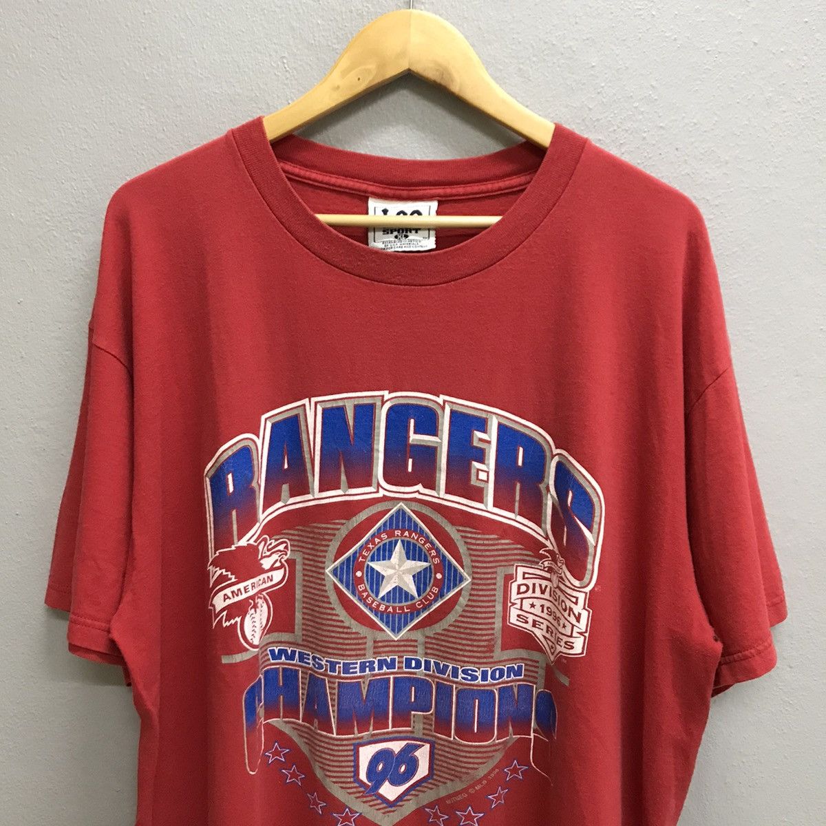 Lee × MLB × Vintage Vintage 90s Ranger Champion Nutmeg MLB Tshirt Size US XL / EU 56 / 4 - 4 Thumbnail