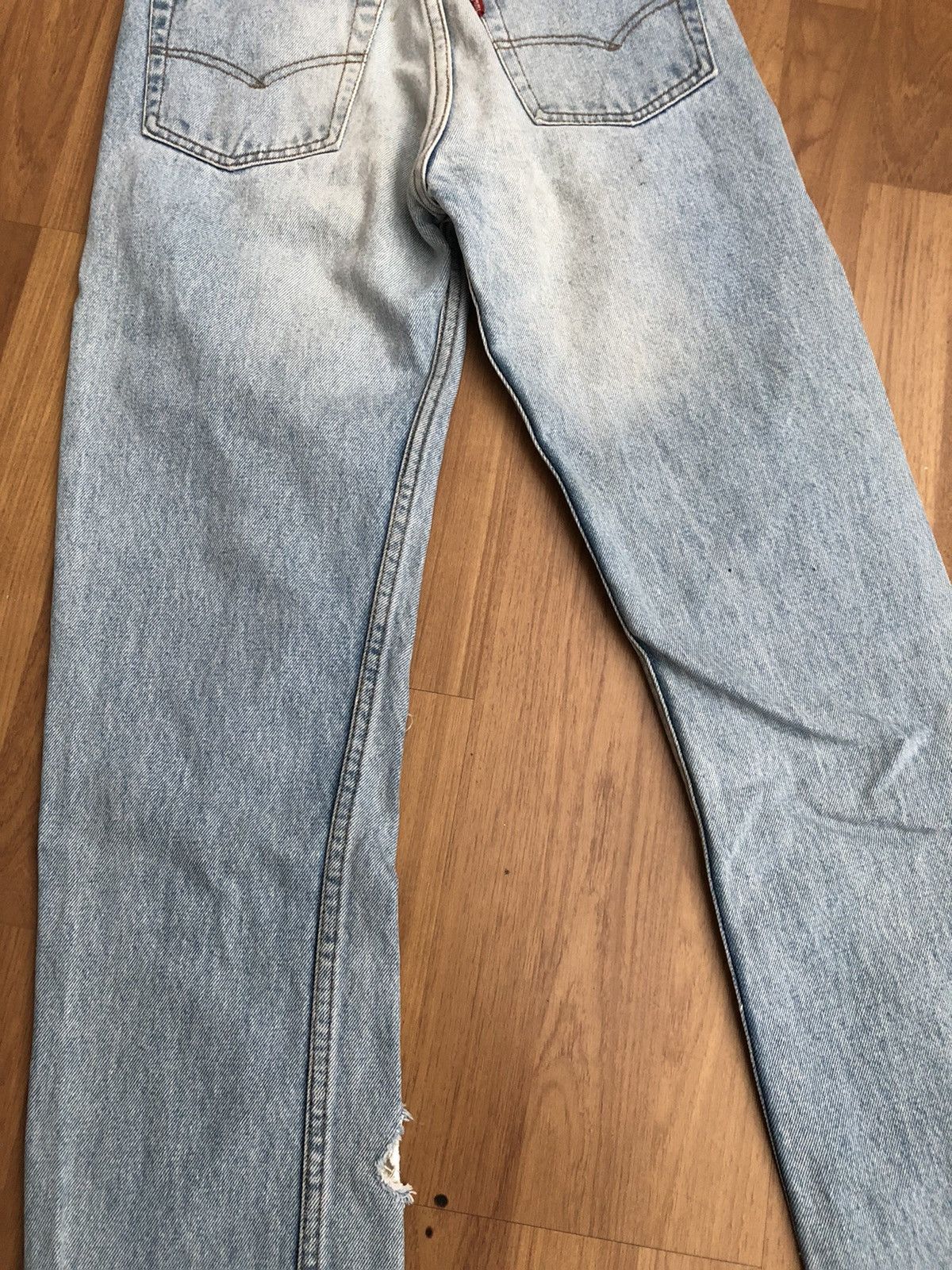 If Six Was Nine Vintage defray patchwork boro spiral cut denim jeans Size US 29 - 8 Thumbnail