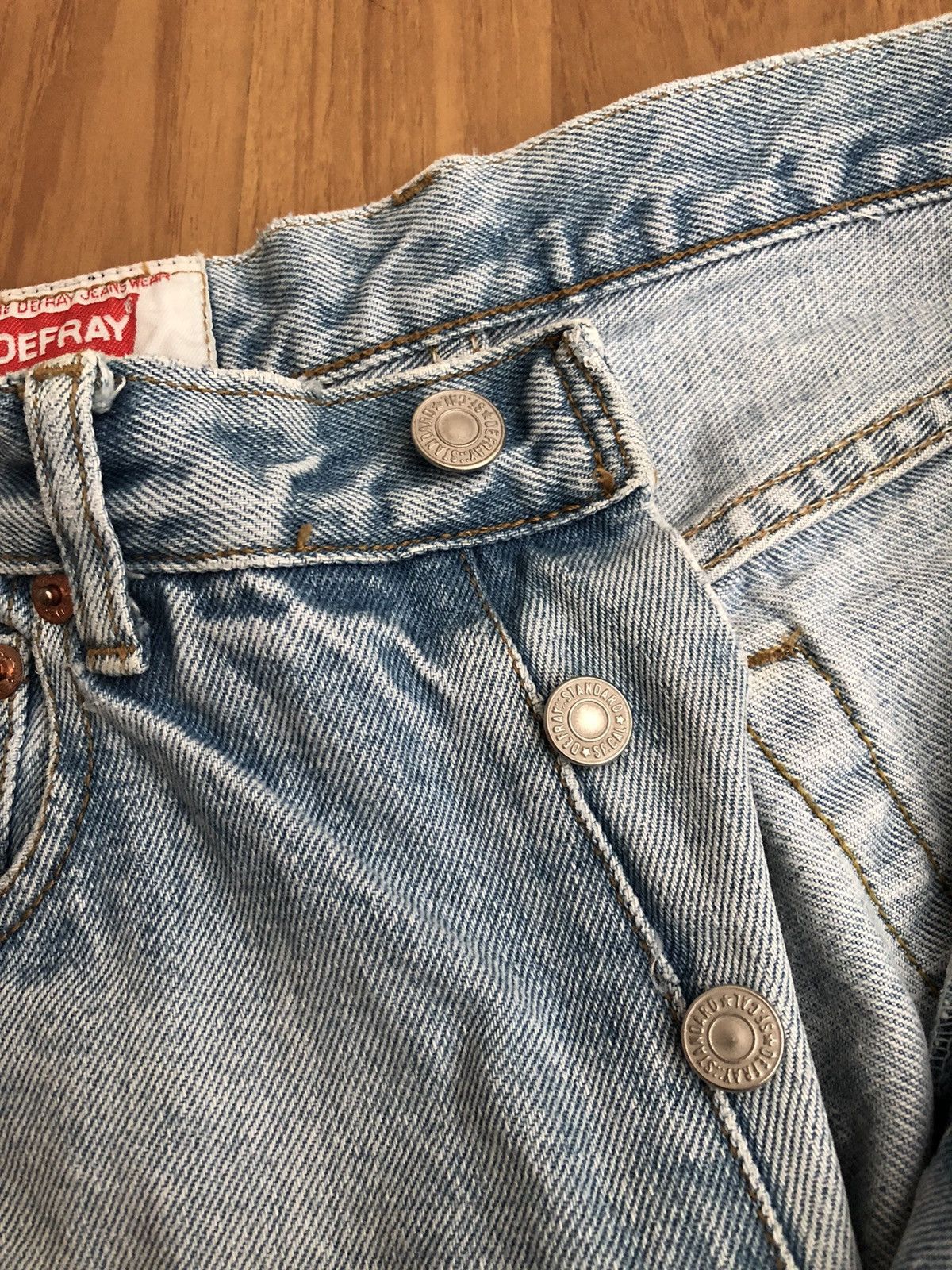 If Six Was Nine Vintage defray patchwork boro spiral cut denim jeans Size US 29 - 5 Thumbnail