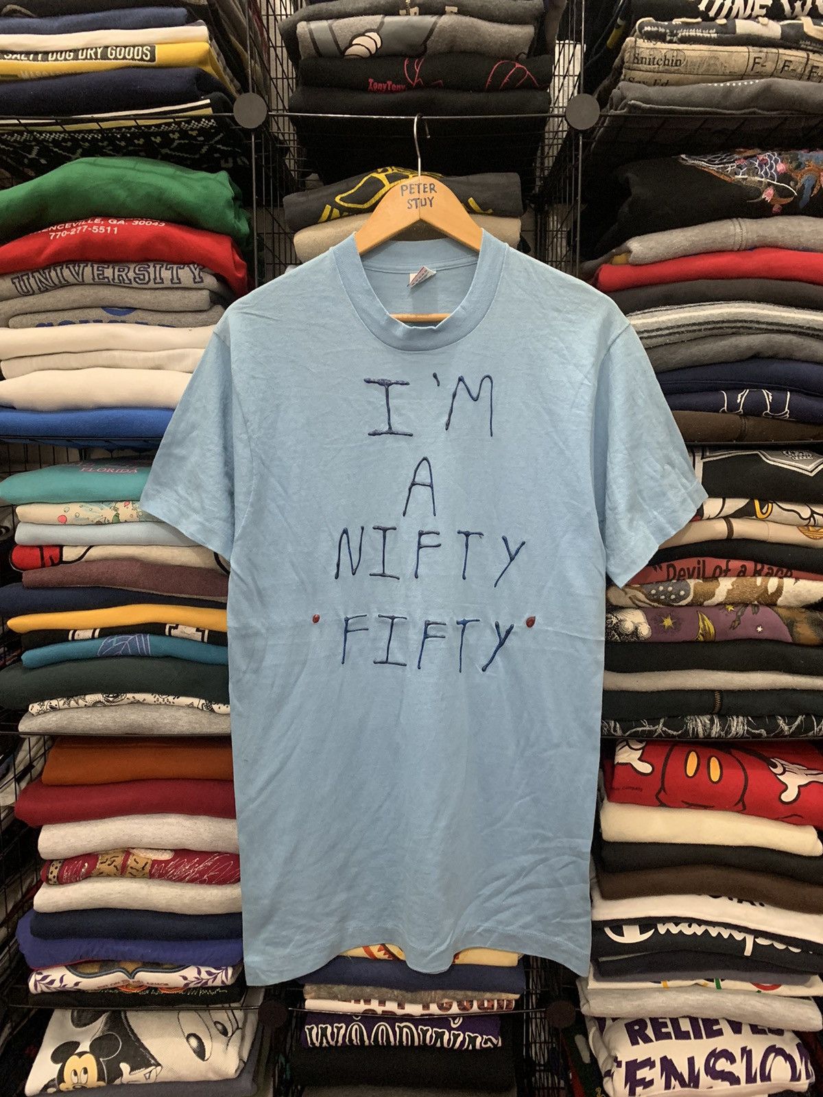 Fruit Of The Loom × Vintage Vintage 80’s I’m a nifty fifty tees Size US L / EU 52-54 / 3 - 1 Thumbnail