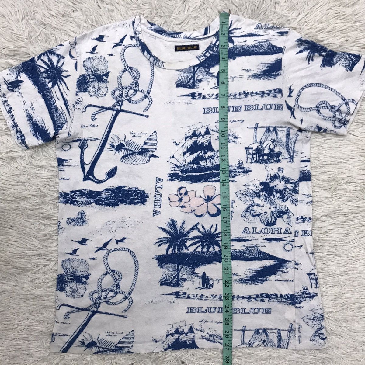 Blue Blue Japan Vintage 90s Blue Blue Sun Surfing Hawaii Fullprint Tshirt Size US M / EU 48-50 / 2 - 14 Thumbnail