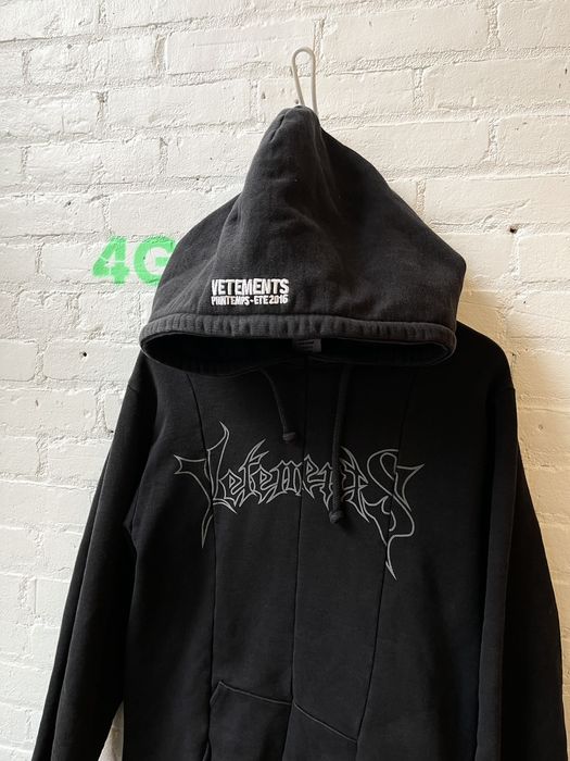 Vetements shop gothic hoodie