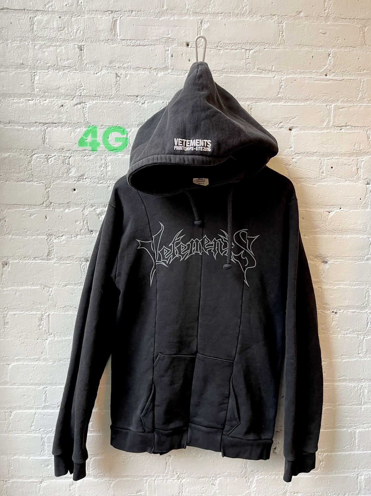 Vetements 2016 Gothic Font Hoodie XL