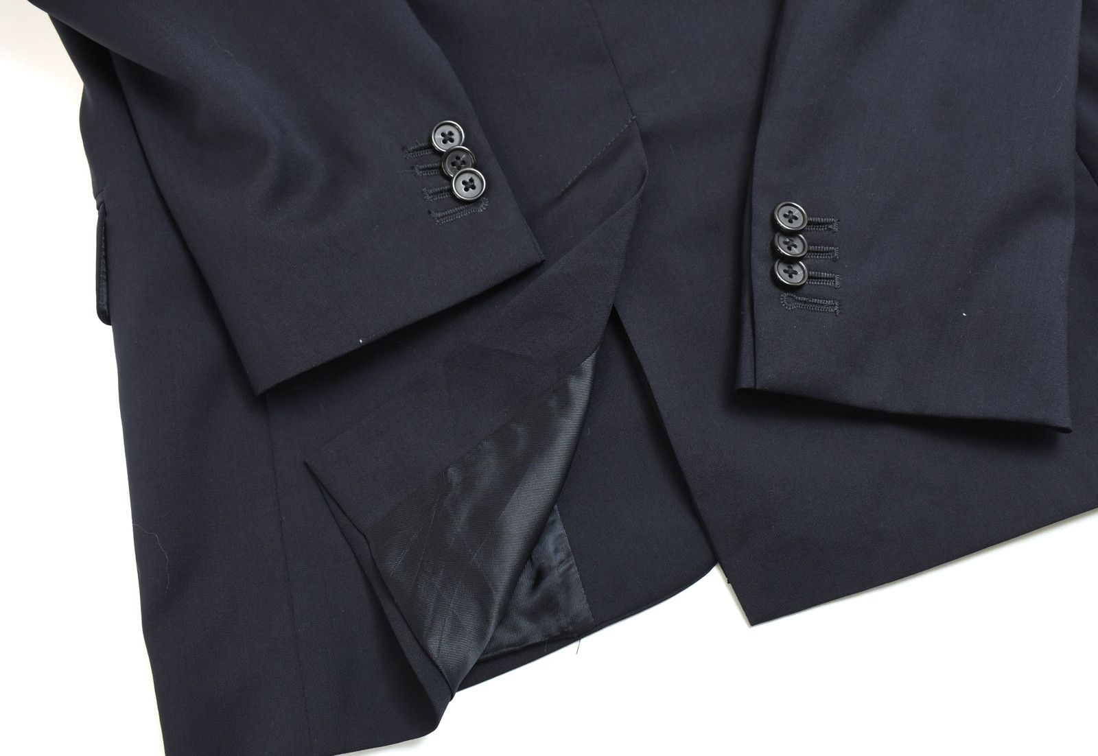 Arket ARKET Single-Breasted Notch-Lapel Navy Wool Blazer Size 38R - 6 Thumbnail