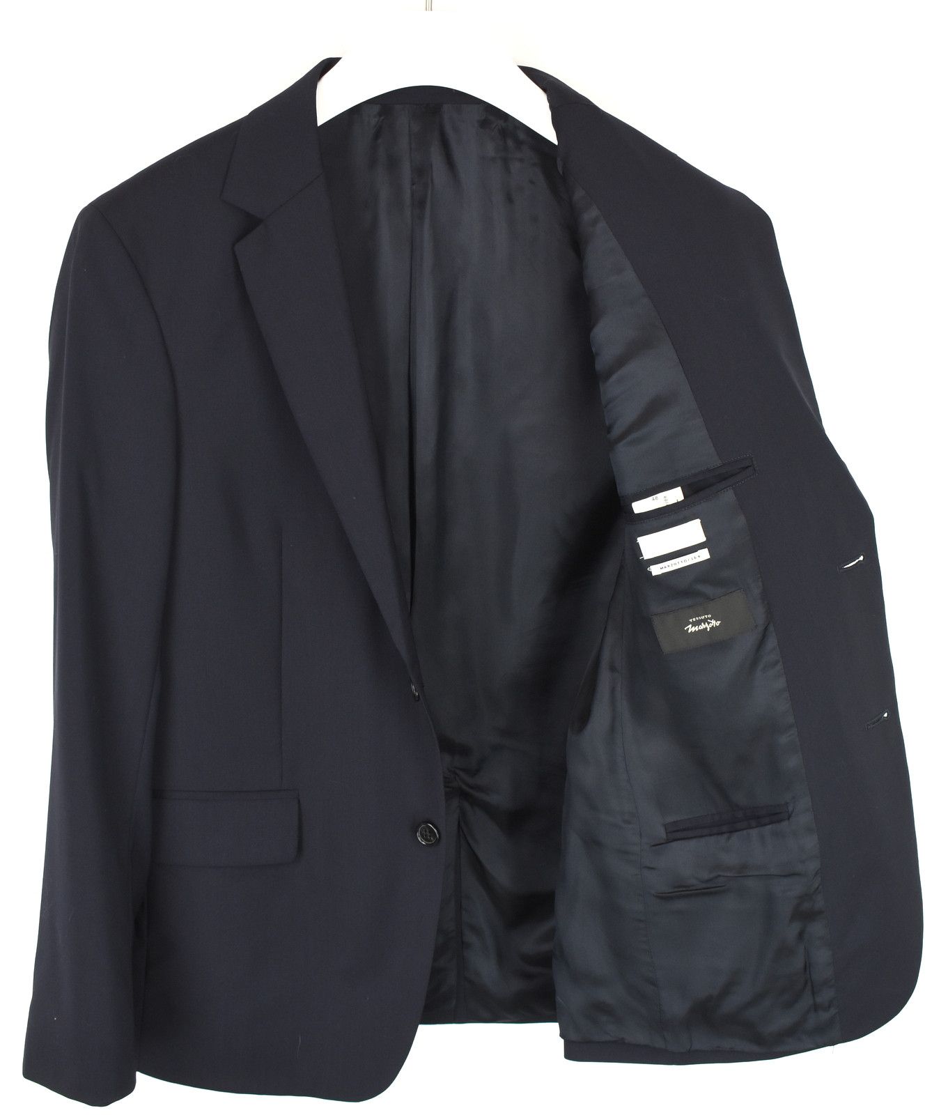 Arket ARKET Single-Breasted Notch-Lapel Navy Wool Blazer Size 38R - 5 Thumbnail