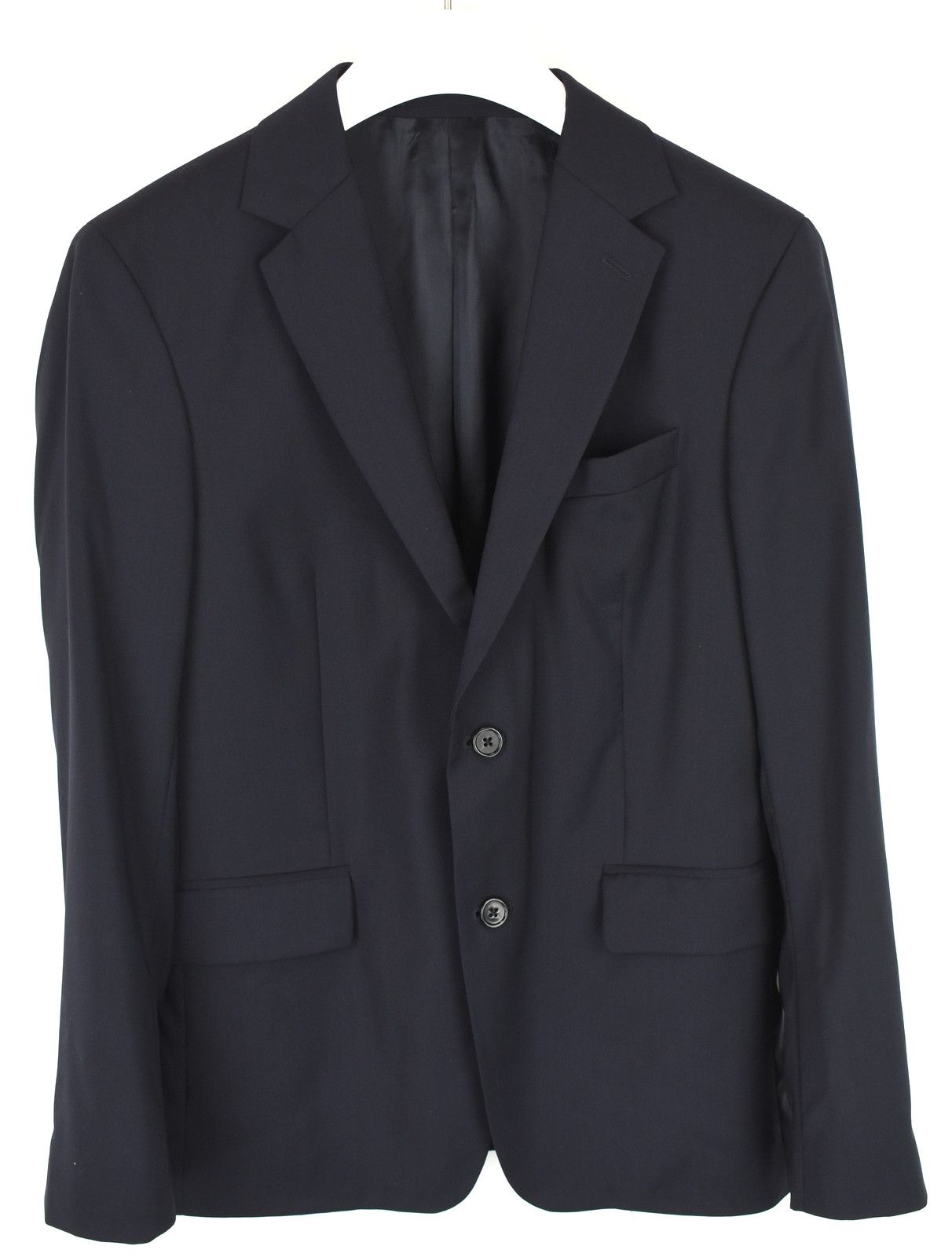 ARKET Single-Breasted Notch-Lapel Navy Wool Blazer
