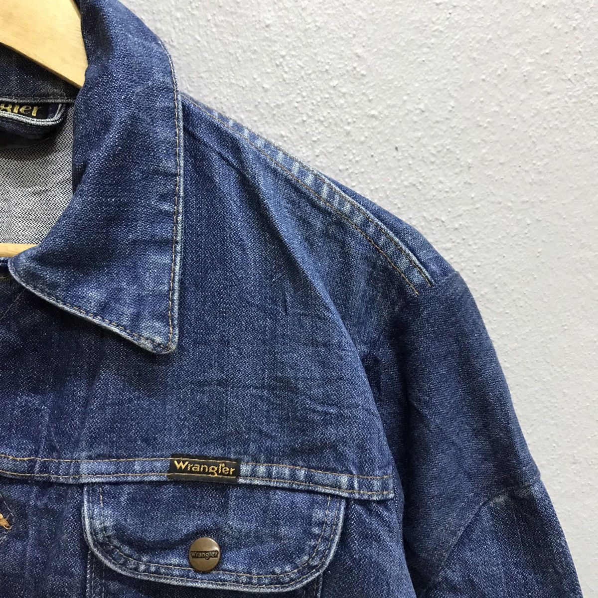 Wrangler Vintage Distressed 80/90s Wrangler Denime jacket Size US S / EU 44-46 / 1 - 6 Thumbnail