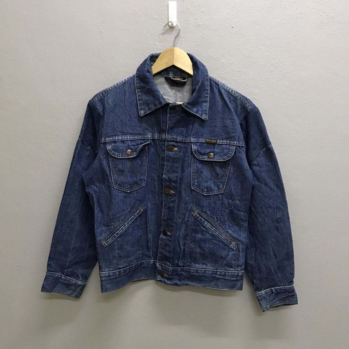 Wrangler Vintage Distressed 80/90s Wrangler Denime jacket Size US S / EU 44-46 / 1 - 3 Thumbnail