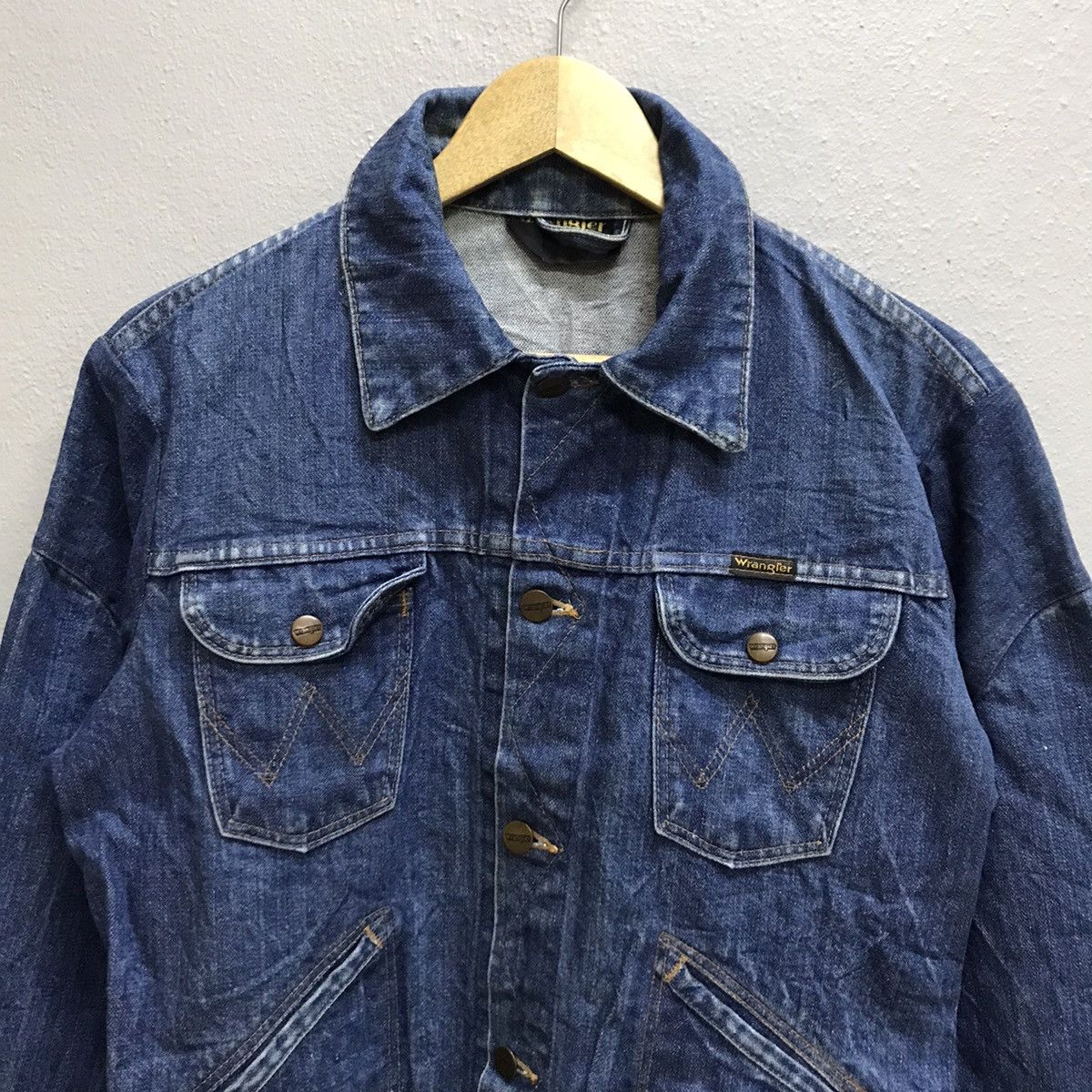 Wrangler Vintage Distressed 80/90s Wrangler Denime jacket Size US S / EU 44-46 / 1 - 4 Thumbnail