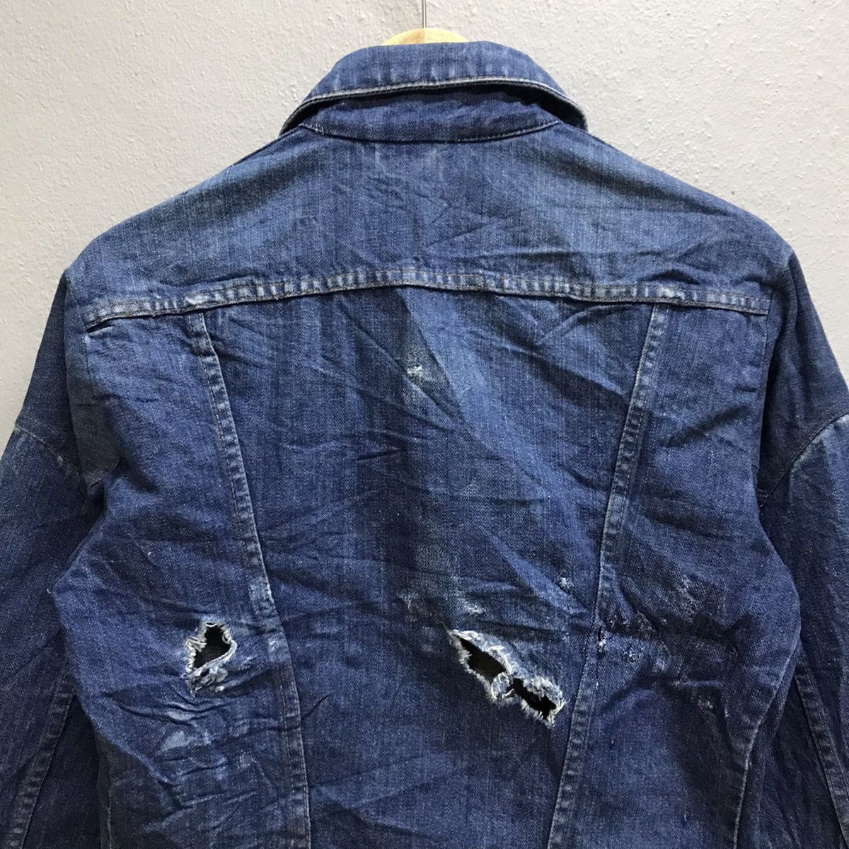 Wrangler Vintage Distressed 80/90s Wrangler Denime jacket Size US S / EU 44-46 / 1 - 8 Thumbnail