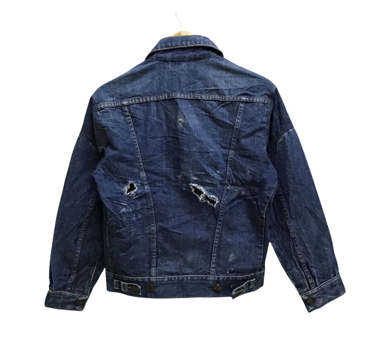Wrangler Vintage Distressed 80/90s Wrangler Denime jacket Size US S / EU 44-46 / 1 - 1 Thumbnail