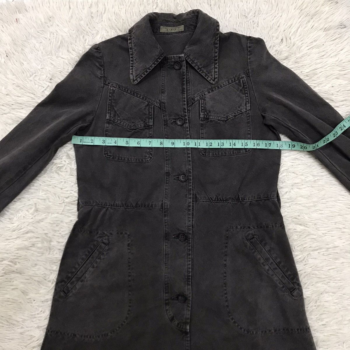 Japanese Brand Vintage Cocue Denim shirt dress jacket for women Size XS / US 0-2 / IT 36-38 - 14 Thumbnail