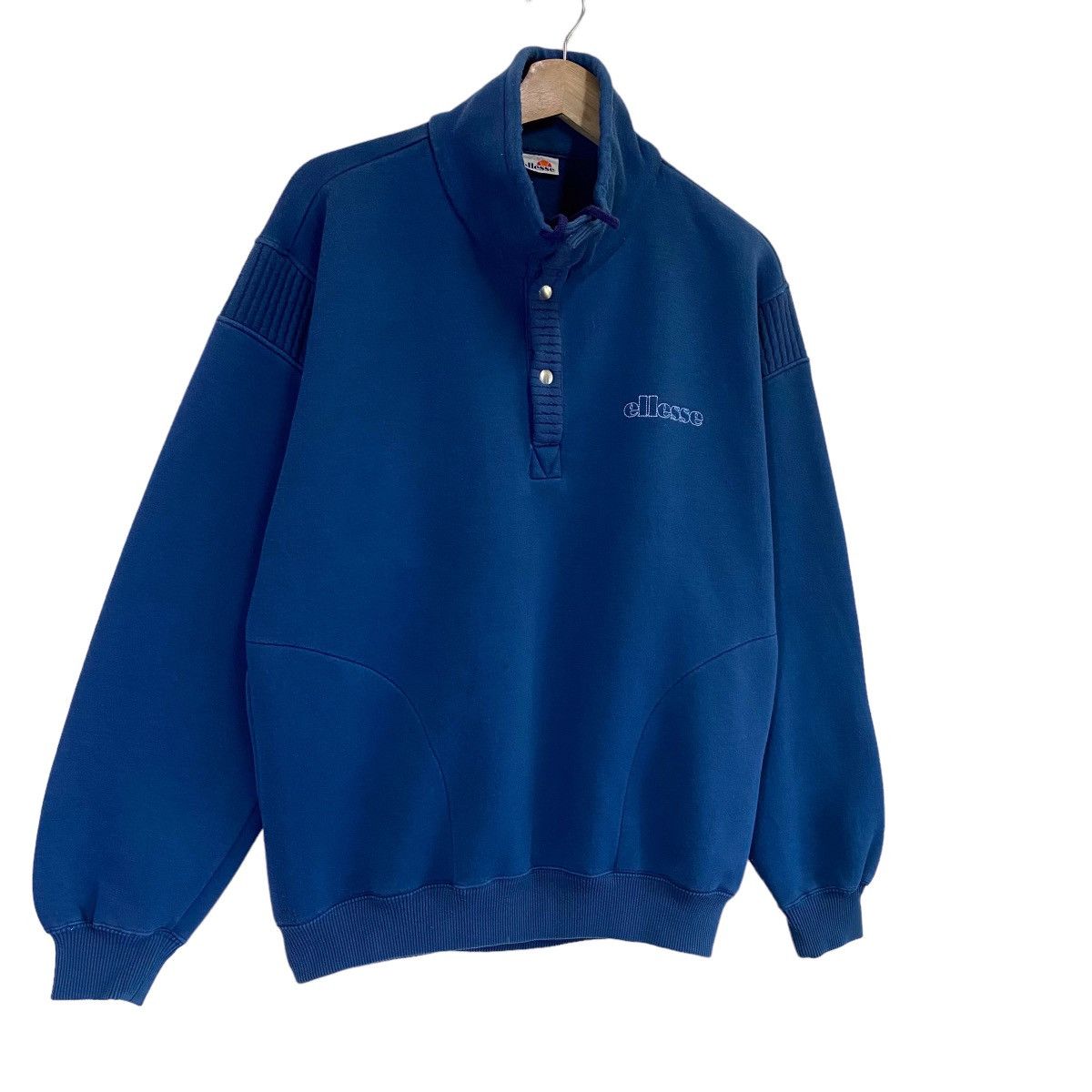 Ellesse × Vintage Vintage 90’s Ellesse Half Button Small Logo Sweatshirt Size US M / EU 48-50 / 2 - 2 Thumbnail