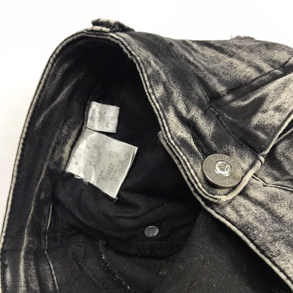 Japanese Brand Distressed Acid Wash Stretchable Jeans Size US 35 - 7 Thumbnail