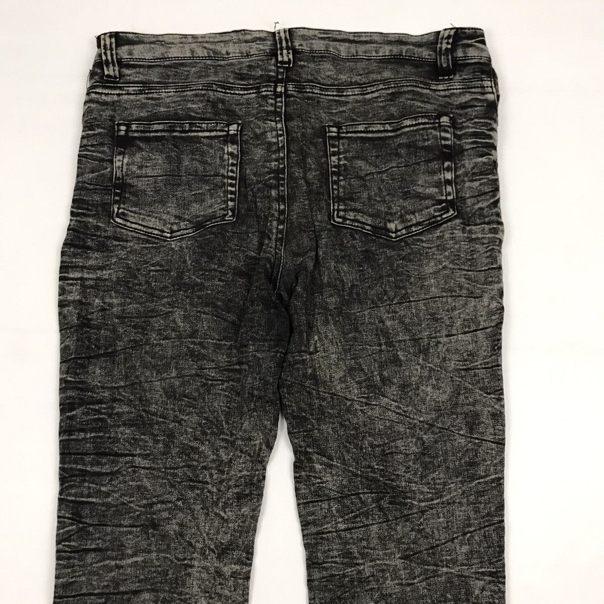 Japanese Brand Distressed Acid Wash Stretchable Jeans Size US 35 - 6 Thumbnail