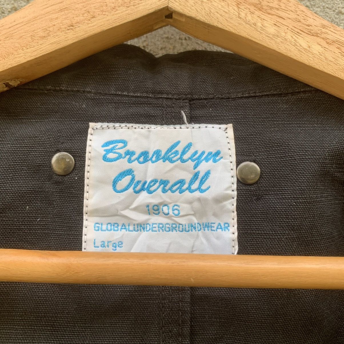 Brooklyn Clothing × Japanese Brand VINTAGE BROOKLYN OVERALL BLACK CANVAS JACKET & COAT Size US L / EU 52-54 / 3 - 11 Thumbnail