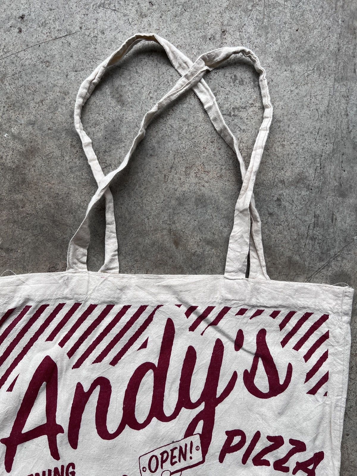 Vintage Vintage Andy's Pizza Fullprint Cotton Totebag Size ONE SIZE - 3 Thumbnail