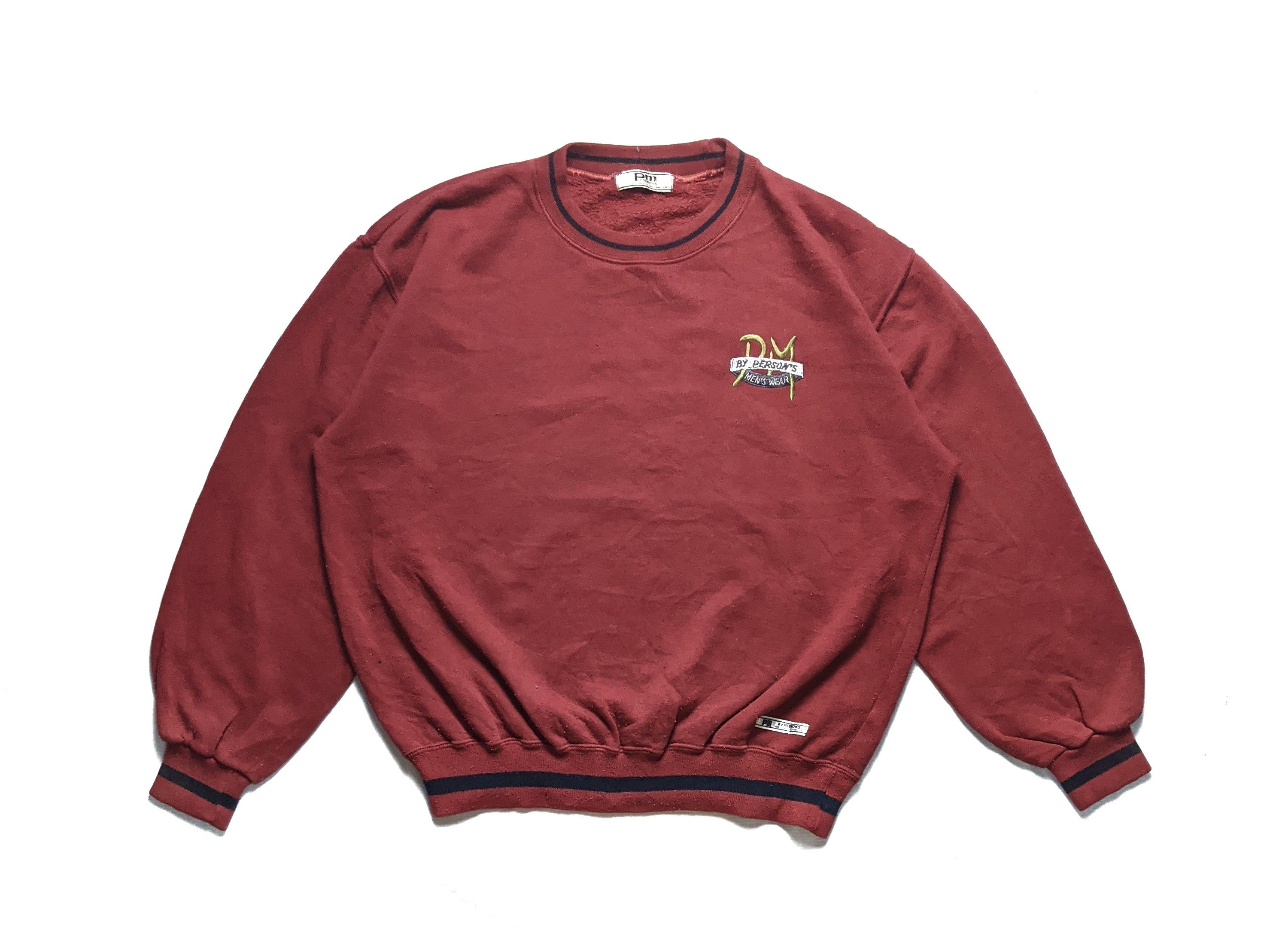 Japanese Brand × Vintage Vintage 90s Person's Embroidered Logo Cool Design Sweatshirt Size US M / EU 48-50 / 2 - 1 Thumbnail