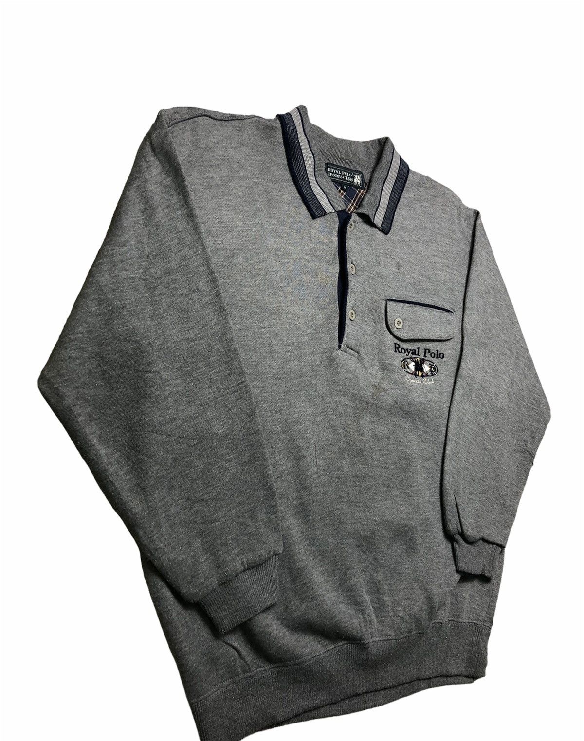 Japanese Brand × Vintage Vintage Royal Polo Sports Club Pocket Sweatshirt Size US M / EU 48-50 / 2 - 2 Thumbnail