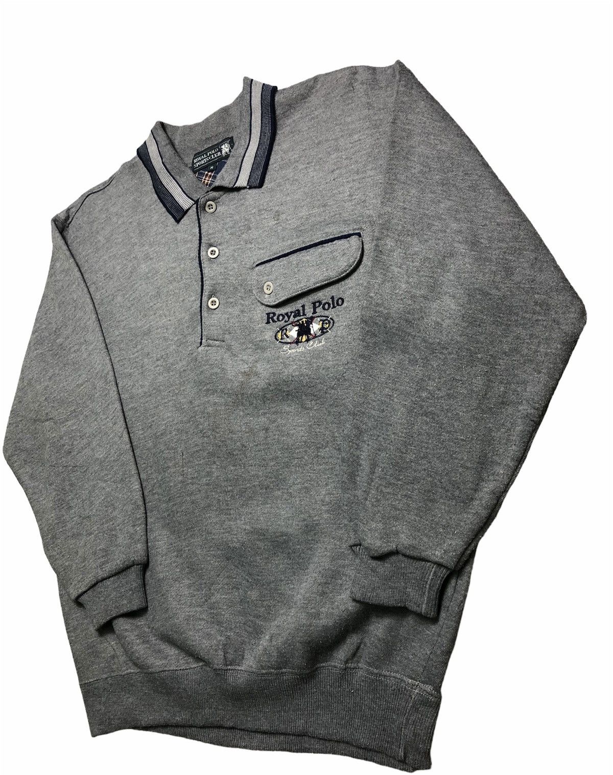 Japanese Brand × Vintage Vintage Royal Polo Sports Club Pocket Sweatshirt Size US M / EU 48-50 / 2 - 3 Thumbnail