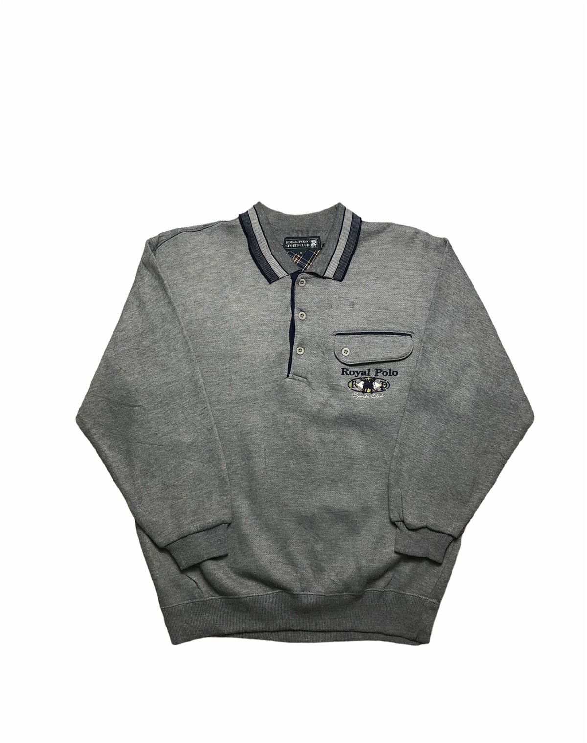 Japanese Brand × Vintage Vintage Royal Polo Sports Club Pocket Sweatshirt Size US M / EU 48-50 / 2 - 1 Thumbnail