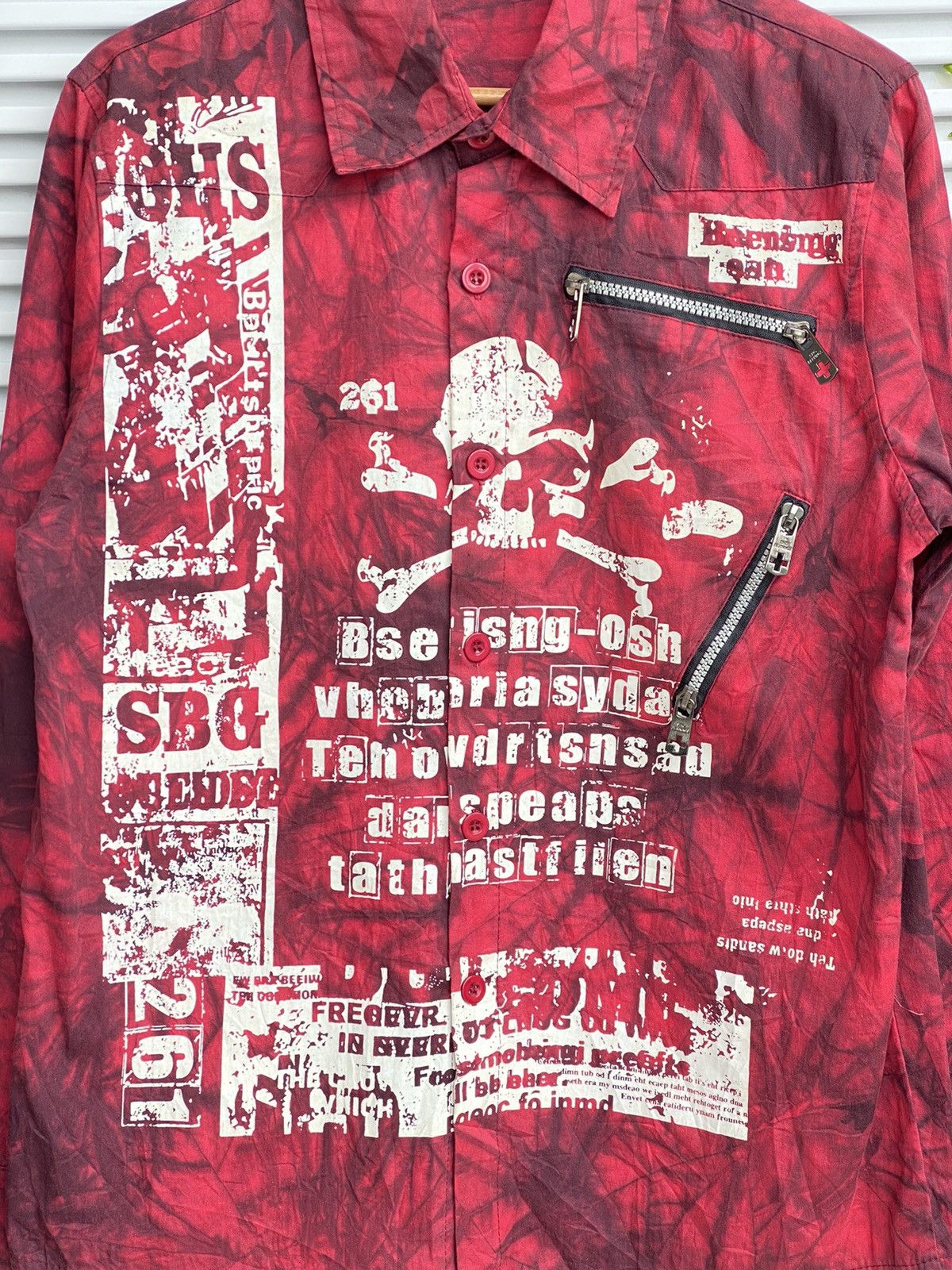 Japanese Brand Vintage Bernings Sho Skulls Shirts / Mastermind Hysteric Size US M / EU 48-50 / 2 - 2 Thumbnail