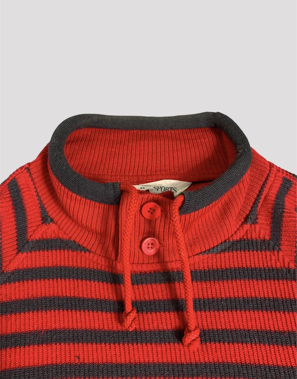 Japanese Brand × Vintage Vintage 90s Pia Sports Patch Logo Striped Sweatshirt Size US L / EU 52-54 / 3 - 4 Thumbnail