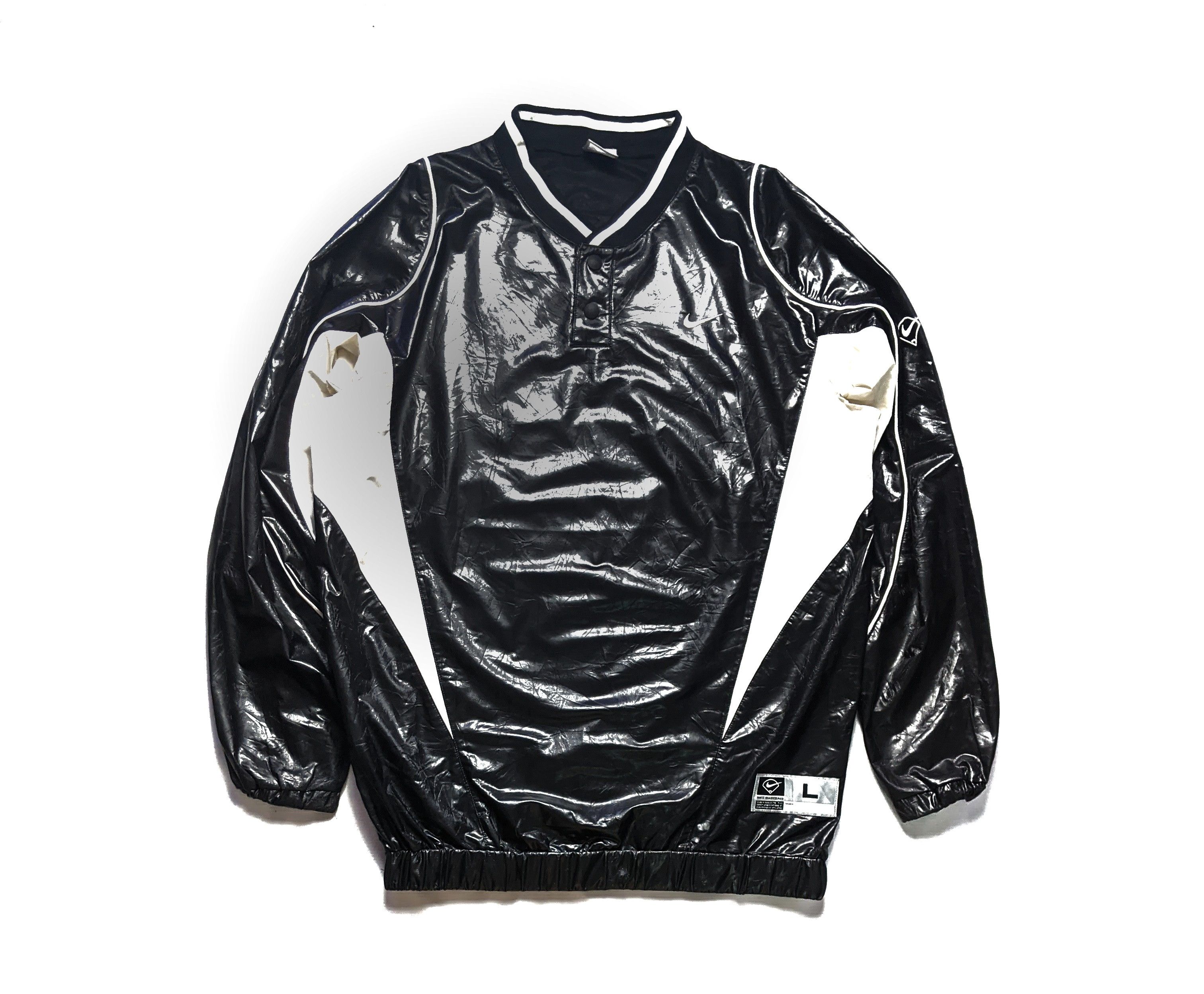 Nike × Vintage Vintage 90s Nike Baseball Big Logo Jersey Size US L / EU 52-54 / 3 - 1 Thumbnail