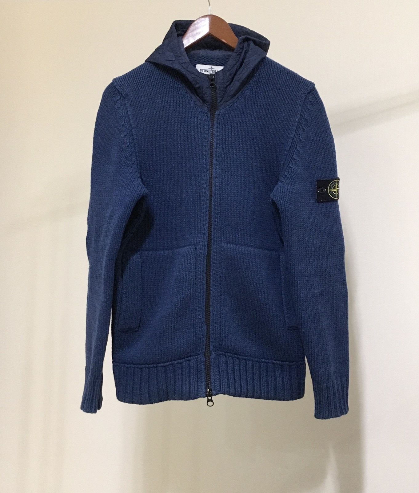 Stone Island Hooded cardigan in lambswool | Grailed