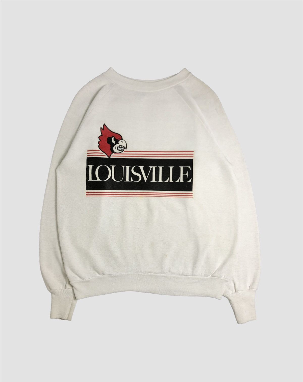 NFL × Vintage Vintage 90s Louisville Cardinals Big Logo Sweatshirt Size US M / EU 48-50 / 2 - 1 Thumbnail
