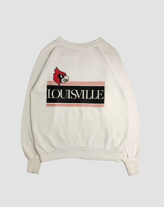 Vintage Louisville Cardinals Hoodie Sweatshirt Big Logo 