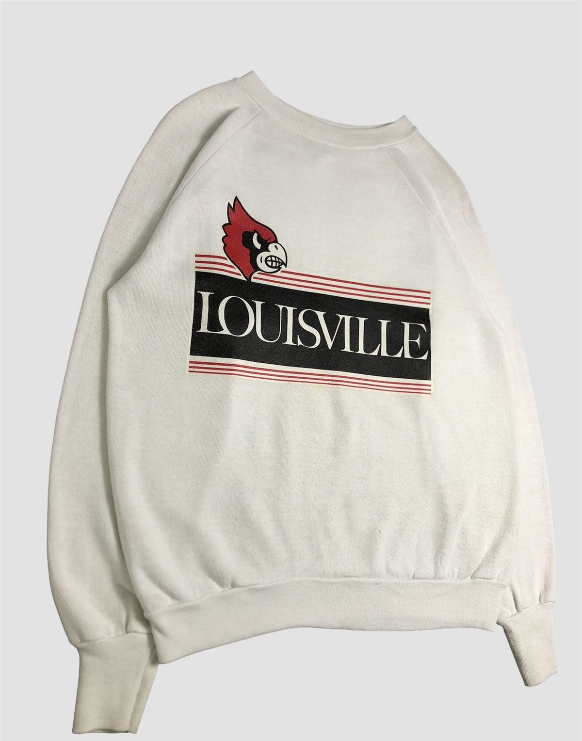 NFL × Vintage Vintage 90s Louisville Cardinals Big Logo Sweatshirt Size US M / EU 48-50 / 2 - 2 Thumbnail