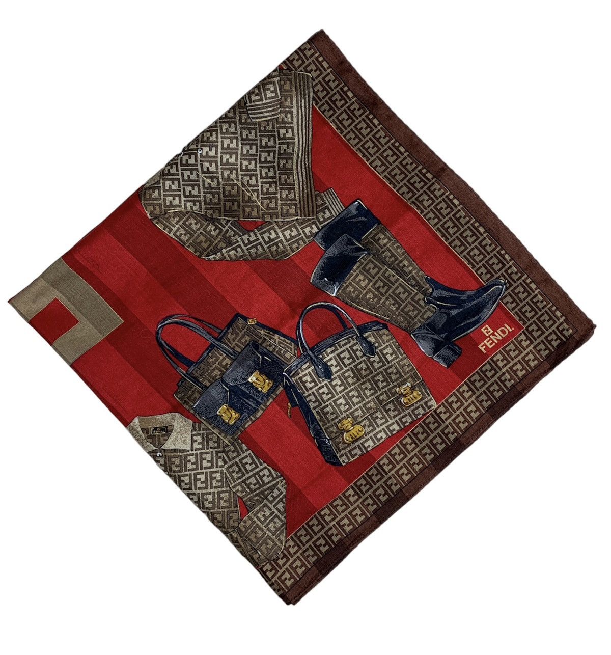 Designer Fendi Vintage Handkerchief Pocketsquares Size ONE SIZE - 1 Thumbnail