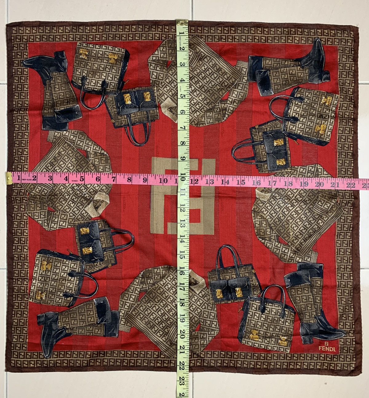 Designer Fendi Vintage Handkerchief Pocketsquares Size ONE SIZE - 8 Thumbnail