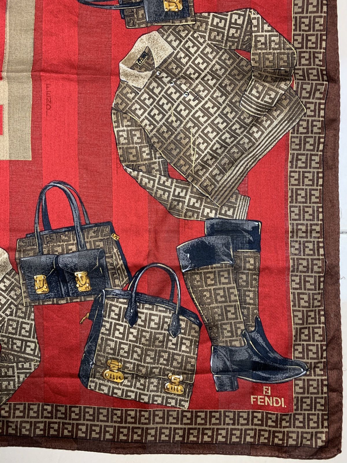 Designer Fendi Vintage Handkerchief Pocketsquares Size ONE SIZE - 4 Thumbnail