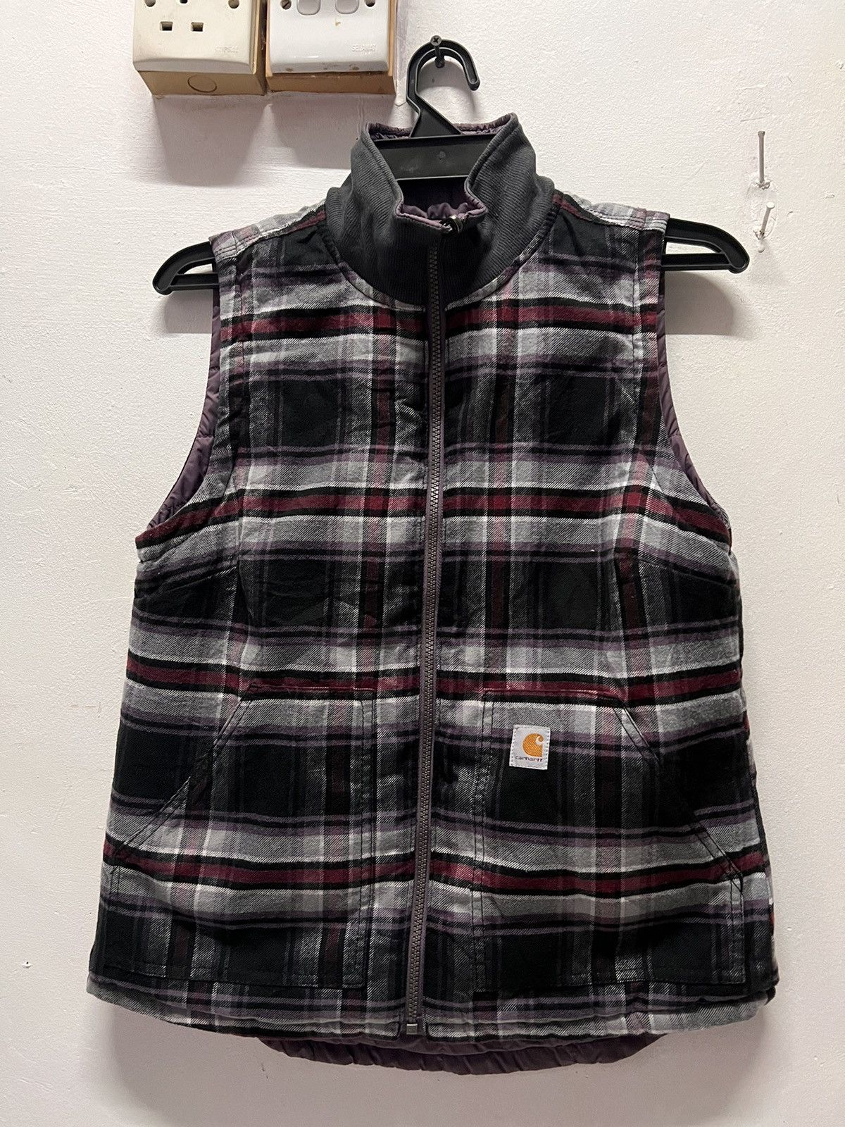 Image of Carhartt Carhatt Riversible Vest Check Nylon, Men's (Size XS)