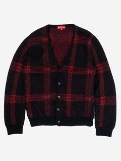 Supreme Plaid Mohair Cardigan | Grailed