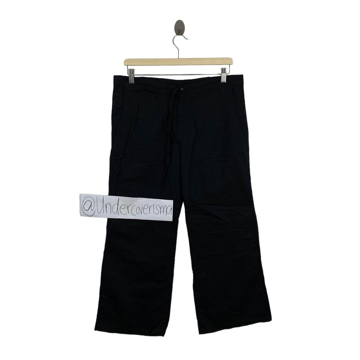 Uniqlo Vintage UNIQLO Black Baggy Trousers Casual Pant Size US 34 / EU 50 - 1 Thumbnail