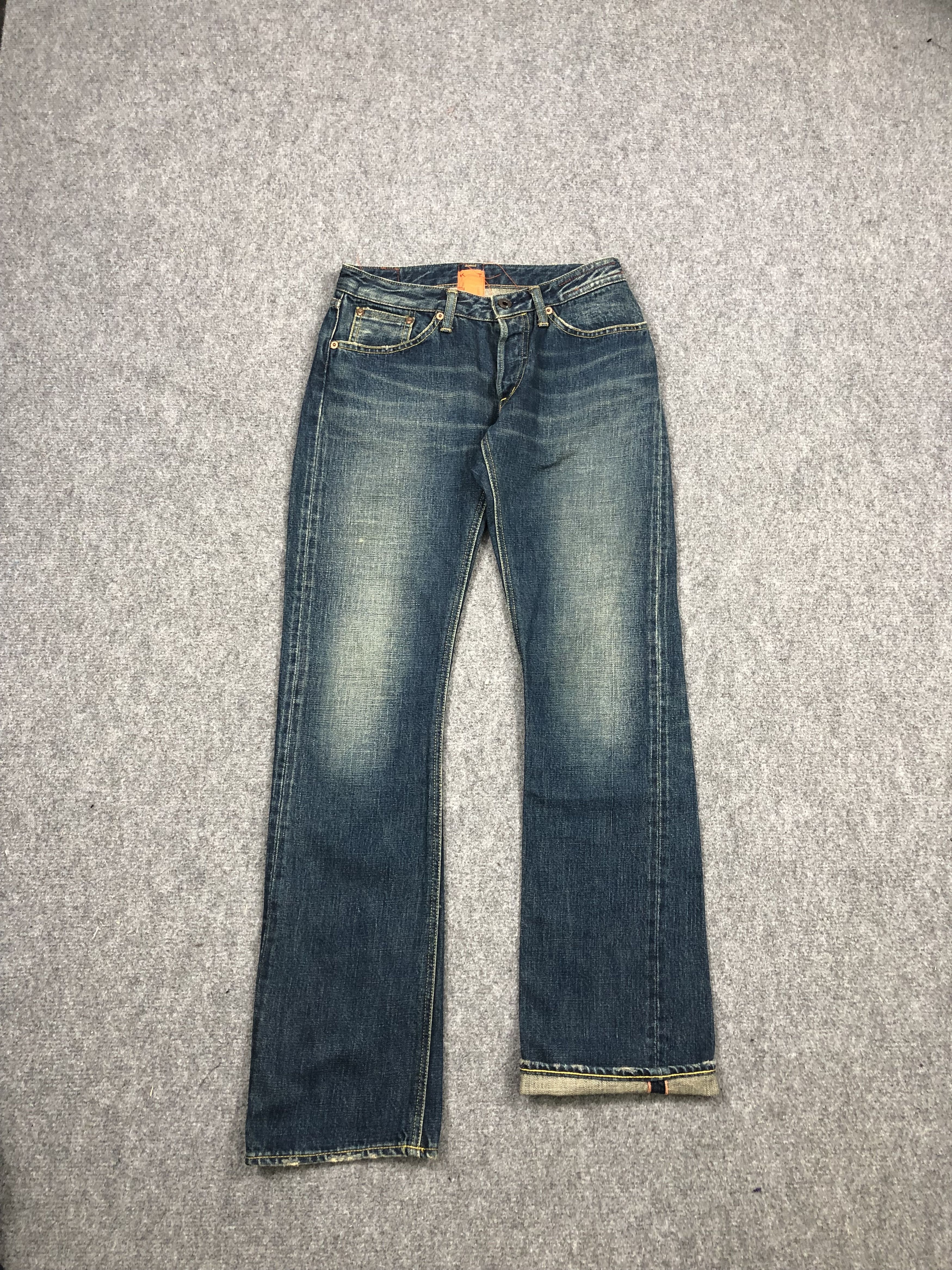 image of Kato Selvedge Denim Jeans in Faded Blue, Men's (Size 28)