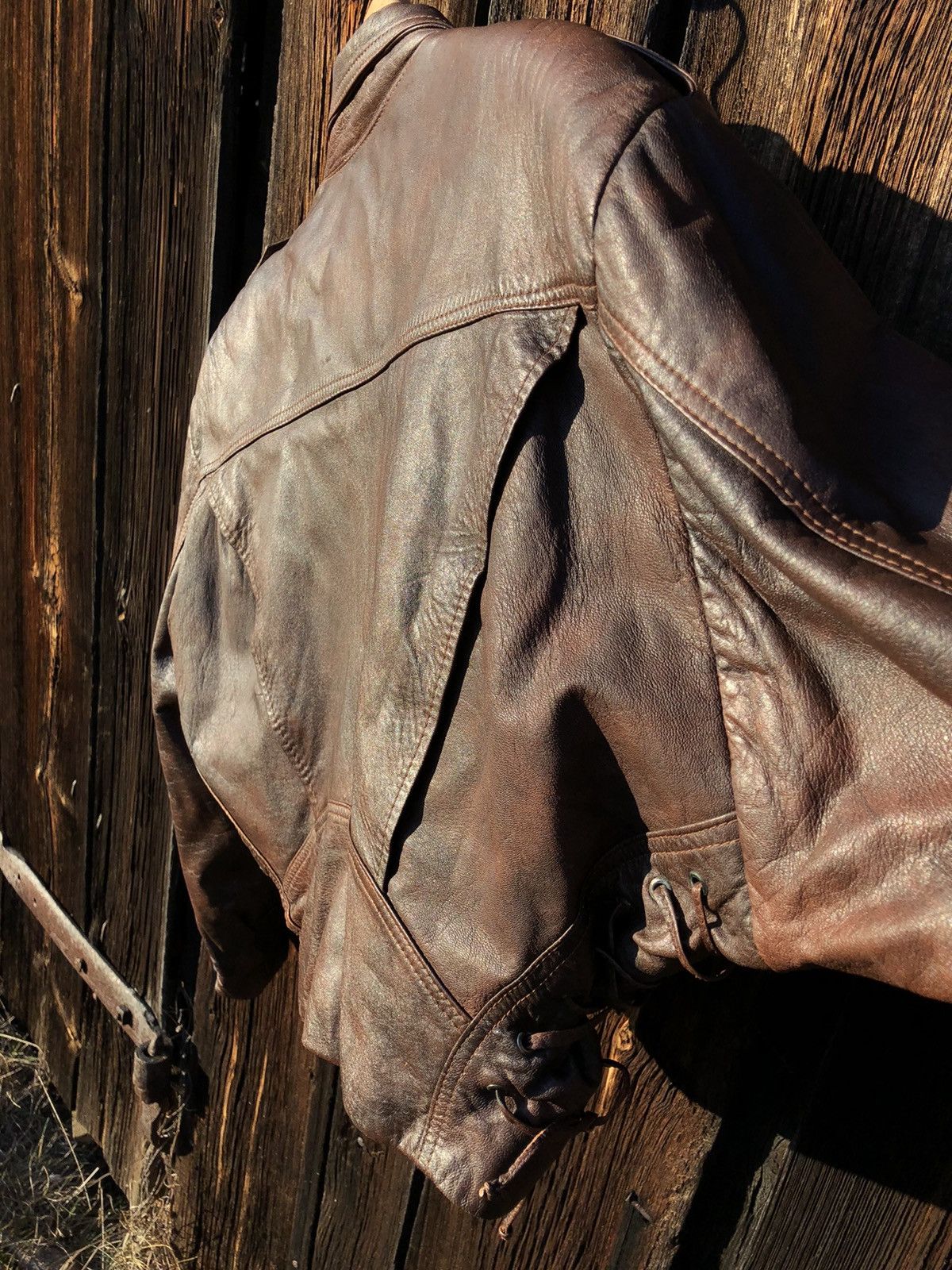 Vintage Vintage 90s Leather Biker Jacket Size M / US 6-8 / IT 42-44 - 7 Thumbnail
