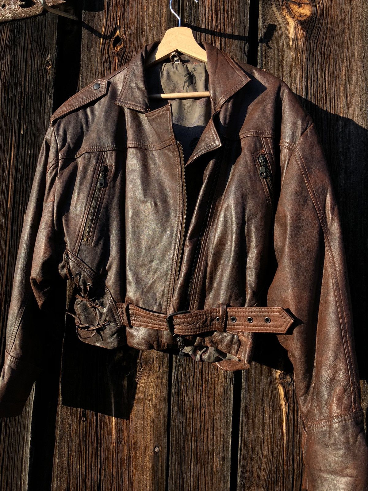 Vintage Vintage 90s Leather Biker Jacket Size M / US 6-8 / IT 42-44 - 2 Thumbnail