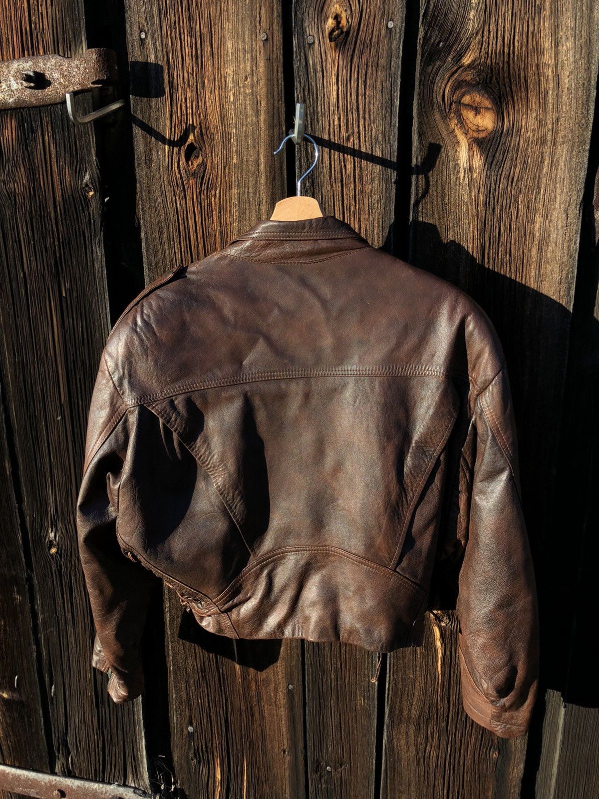 Vintage Vintage 90s Leather Biker Jacket Size M / US 6-8 / IT 42-44 - 5 Thumbnail